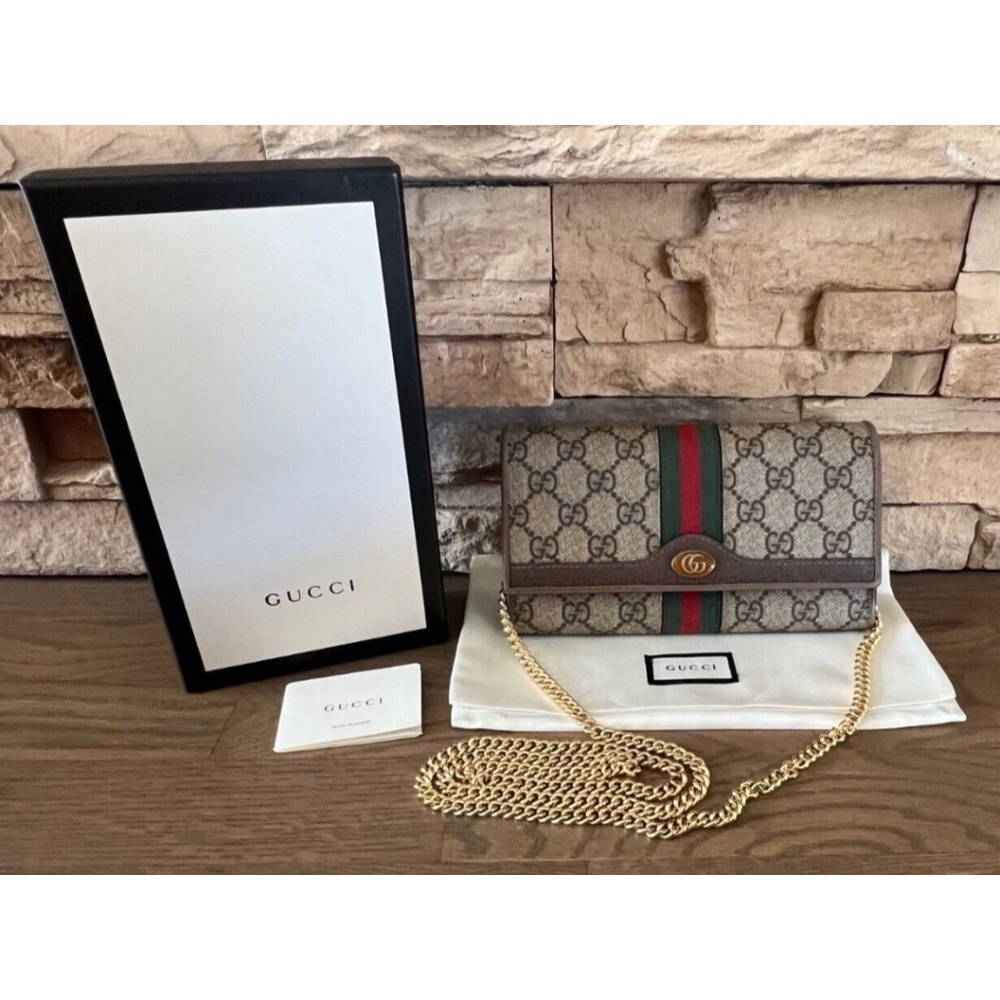 Gucci GG Supreme Ophidia Wallet on Chain